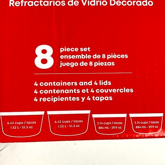 NIB Pyrex Disney Christmas Mickey & Minnie Mouse Decorated Glass Containers - Picture 7 of 10